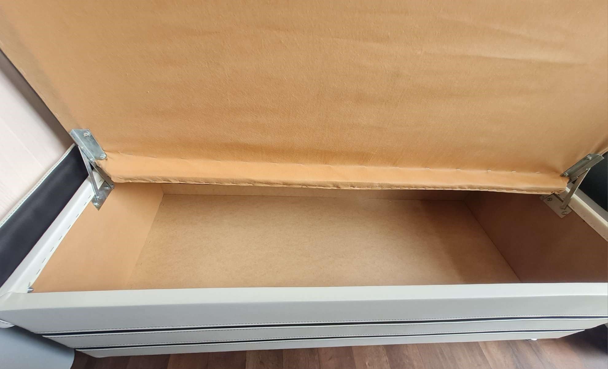Rodnik Eckbank Korsika Maxi 213x142cm, Sitzbank gepolstert, mit Truhen, Kunstleder Schwarz Weiß, Stauraum