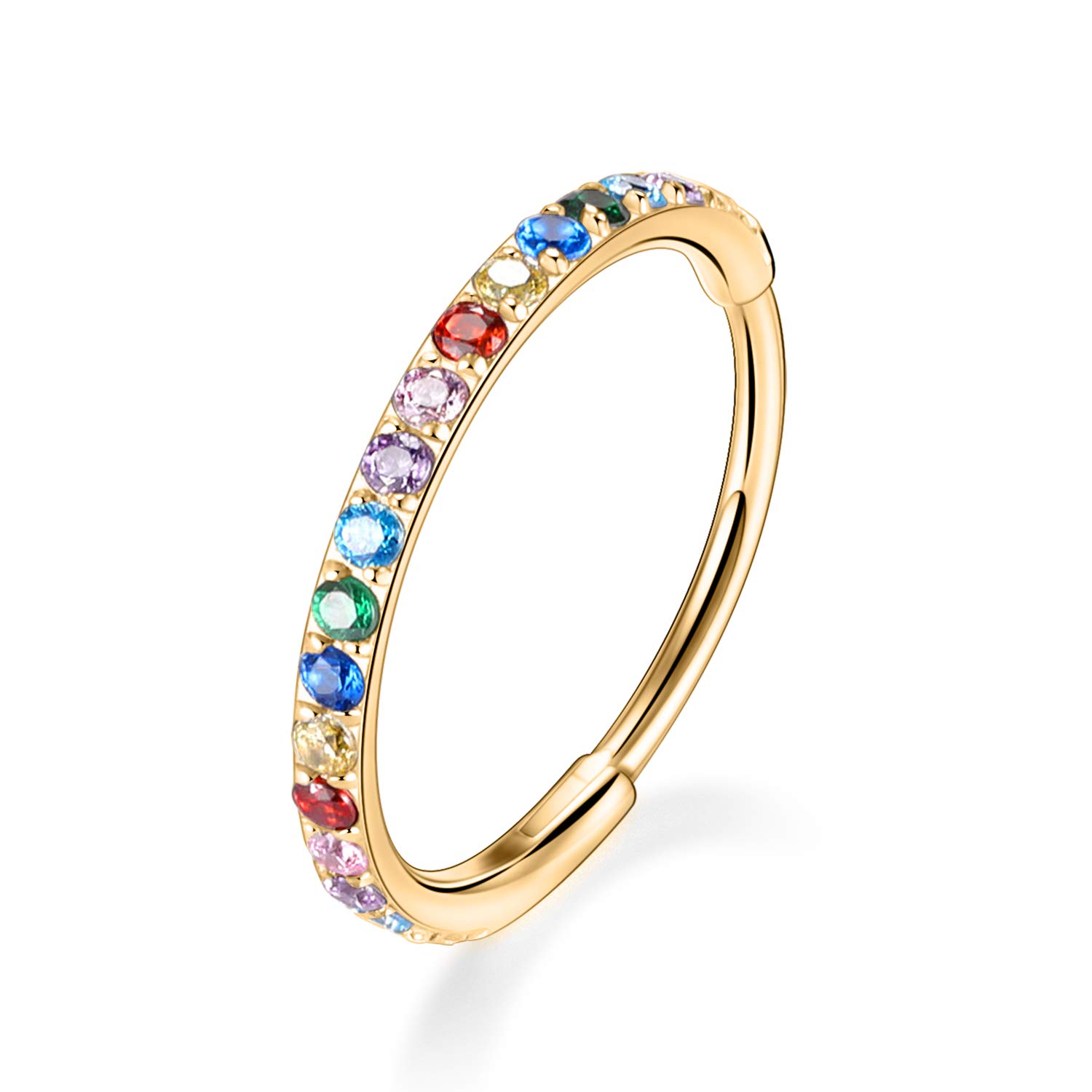FUNLMO 20G 18G 16G 12G Nose Ring Hoop Conch Rook Daith Helix Tragus Piercing Jewelry 316L Surgical Steel Cartilage Earring Conch Hoop Earring Septum Jewelry Belly Lip Ring 5mm to 14mm