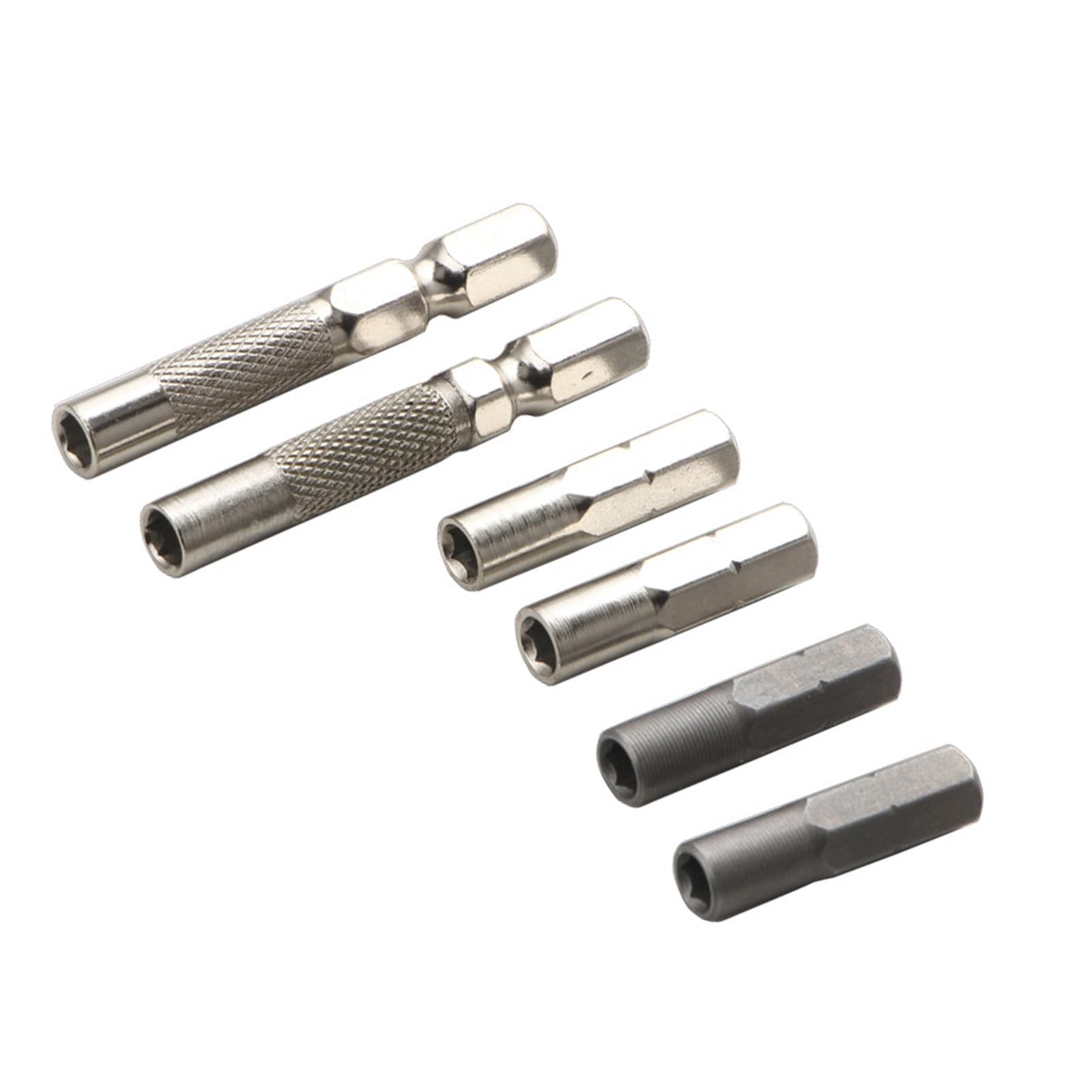 Hattba 6pcs Hexagonal Screwdriver Adapter Converts 6.35mm to 4mm for Efficient Tool Compatibility Multiple Use for Bit Drill