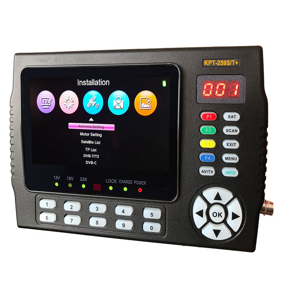 LNHHG KPT-259ST+AHD DVB-S2/T2/C Spectrum Satellite Finder Search Star Instrument