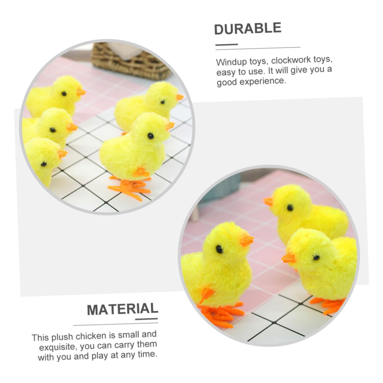 12piezas Juguetes de Cuerda Pollito de Cuerda Juguete para Bebés Mecanismo de Relojería de Pollo de Divertido
