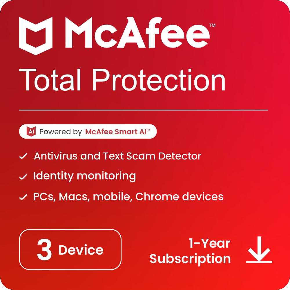 McAfee Total Protection 3 Device 1 Year