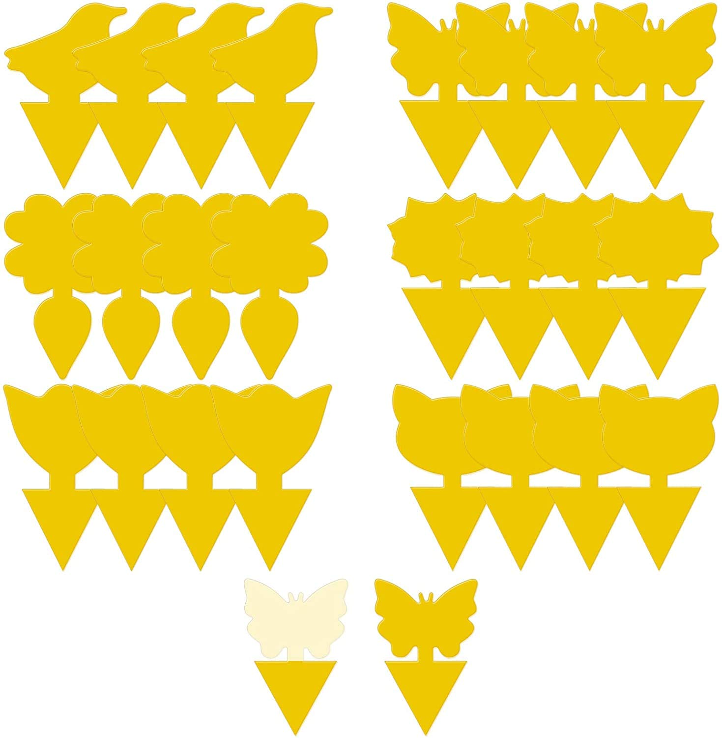 24 Pack ELECDON Yellow Sticky Traps for Indoor Outdoor Natural Pest Control, Fruit Fly Trap and Yellow Fungus Gnat Traps for House Plants, Whitefly, Mosquito Bits, Flying Insects, Fly Traps