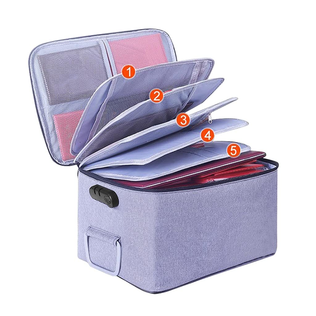 JFGCTYHXY Document organiser, Document Holder with Zipper, Important Organizer, Storage Bag Waterproof(Gray)