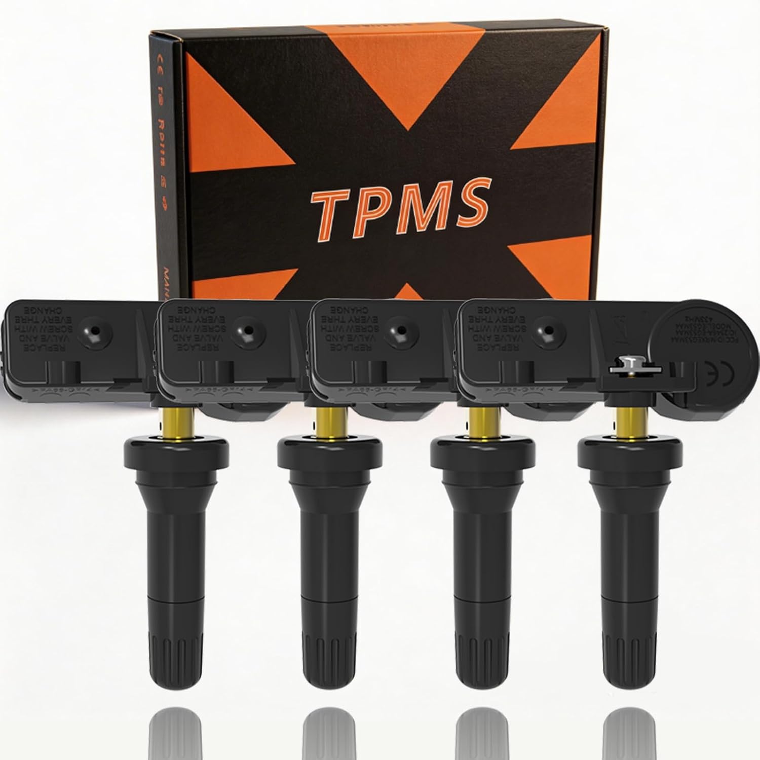 TPMS Sensor Monitor Tire Pressure,56029398AB fits Chrysler Town Country,Dodge Grand Caravan,Jeep Grand Cherokee,Ran 1500,Fiat 500 for 433MHZ sensors Set of 4