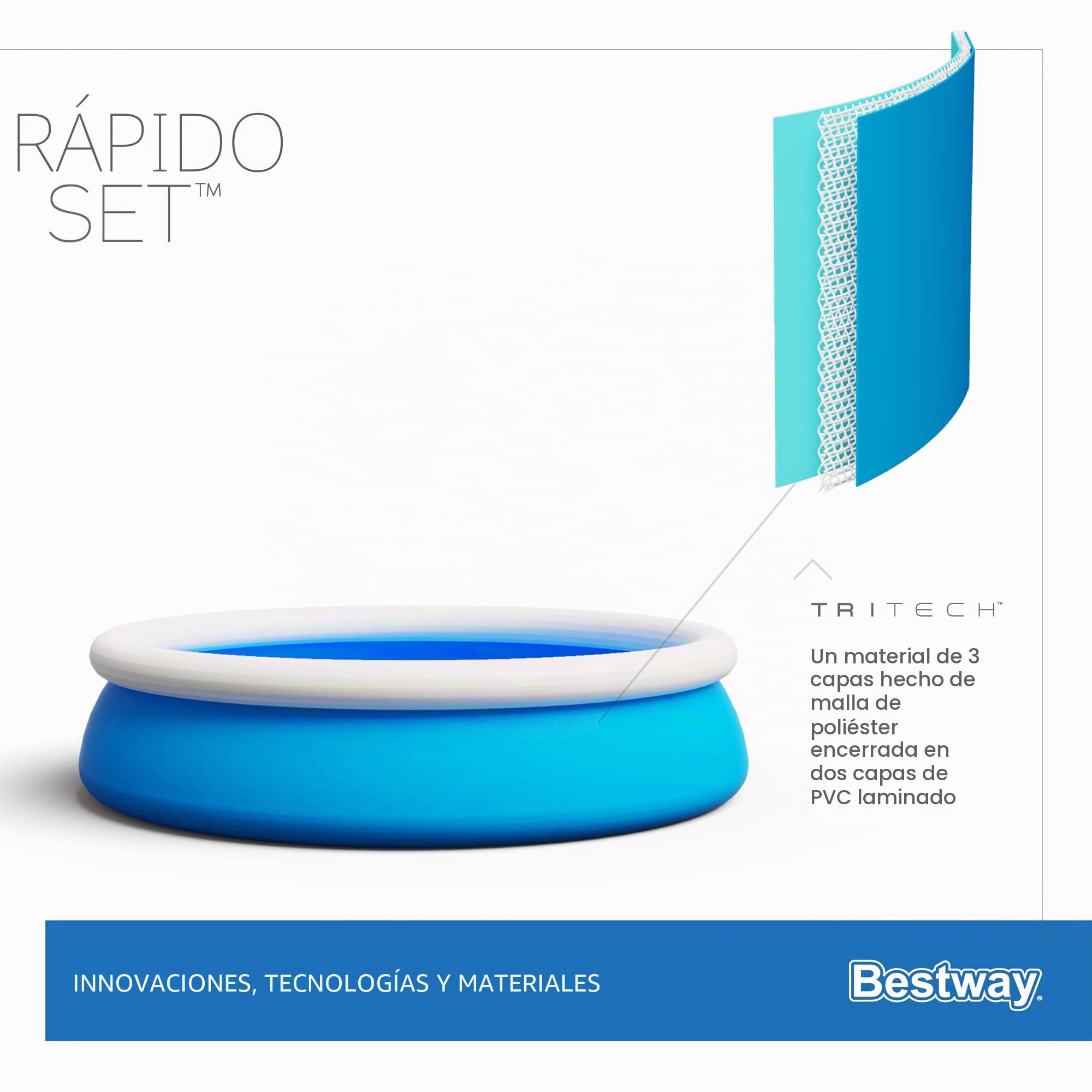 Bestway Piscina automontable 183x51, Azul, BW57392