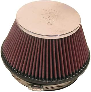 K&N Universal Clamp-On Air Filter: High Performance, Premium, Washable, Replacement Engine Filter: Flange Diameter: 6 In, Filter Height: 4 In, Flange Length: 1 In, Shape: Round Tapered, RF-1009