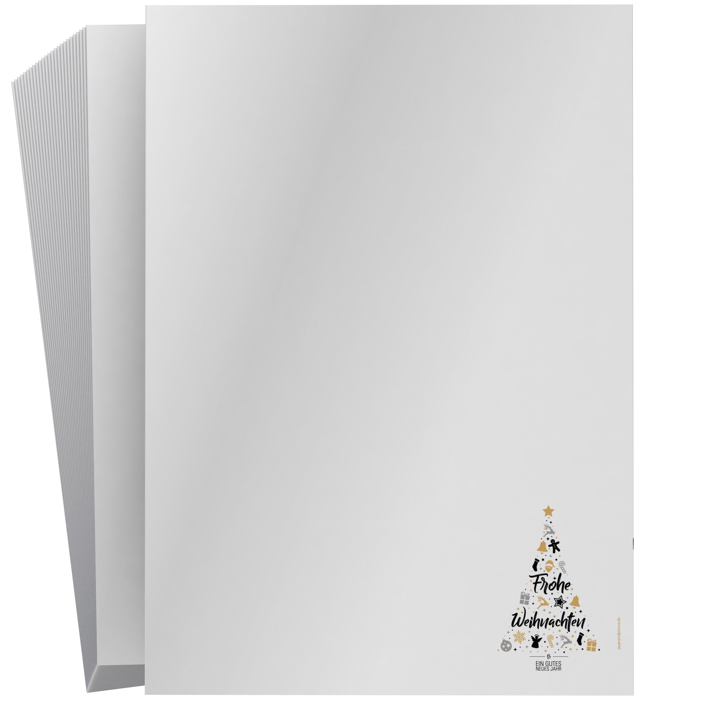 Weihnachtsbriefpapier | Weihnachts-Wunschbaum | Briefpapier | Kuverts | Weihnachtspapier | edel | modern (100 Blatt 100 Kuv.)