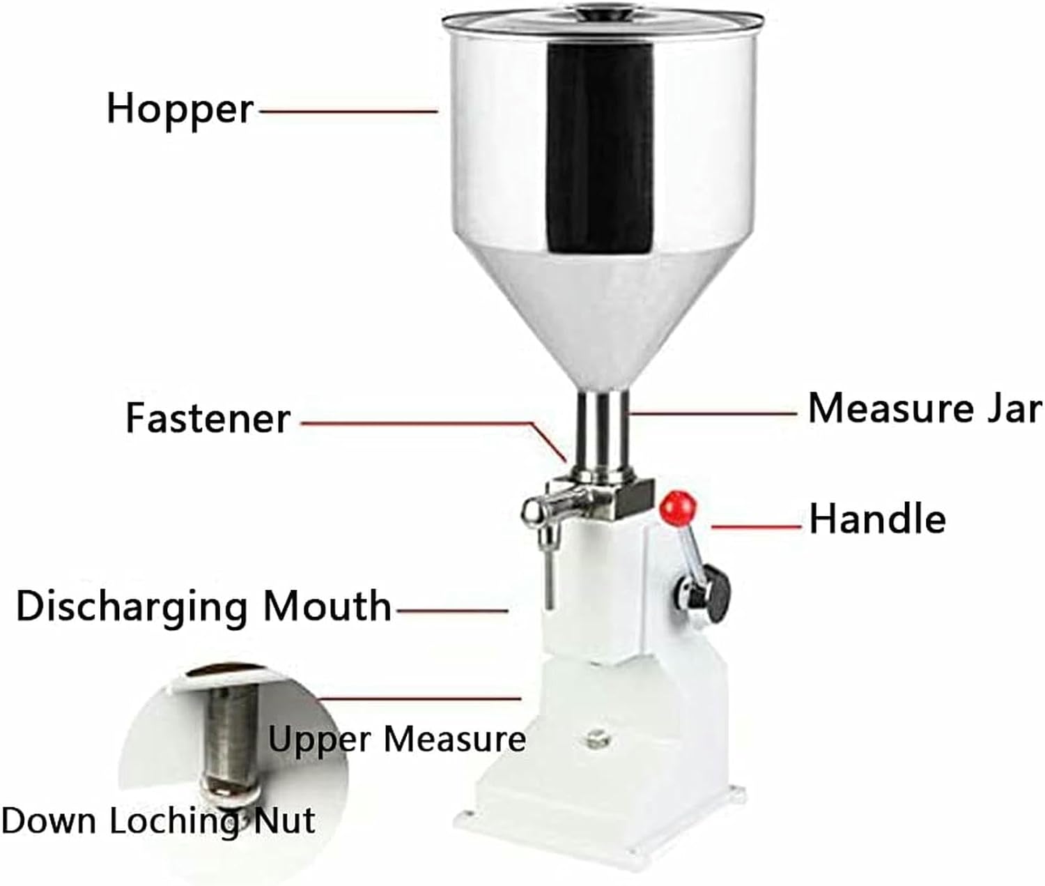 5-50 Ml Liquid Paste Filling Machine, Adjustable Manual Filler Filling with Stainless Cream, Cosmetics, Honey, Oil ~/
