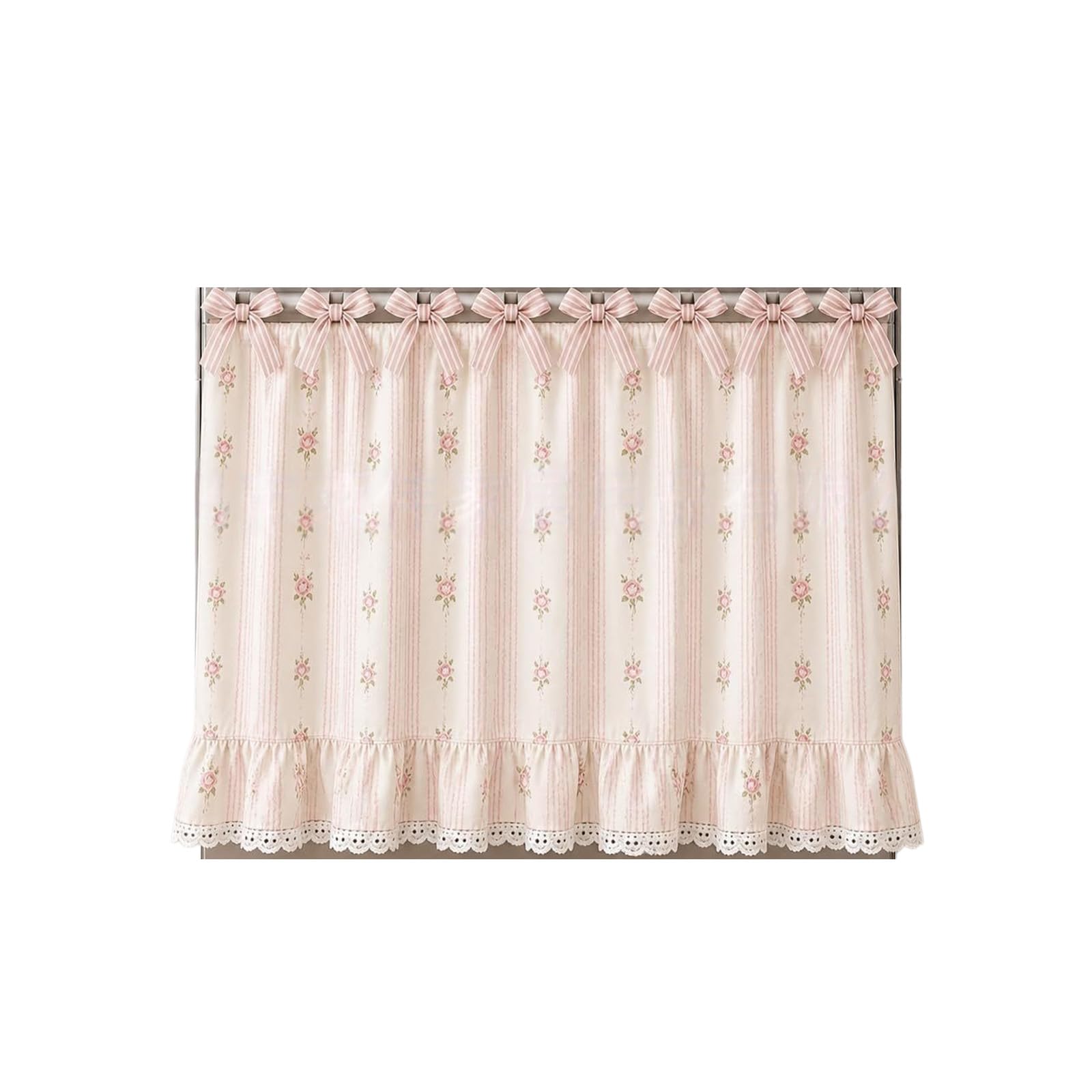 PANGBOER Polyester Kitchen Appliance Cover Over Skirt Curtain with Bowtie Closure and Rural Pattern for Home Decoration Stove Skirt Curtain