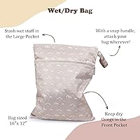 Vista 7 de Mama Koala 3.0 Baby Cloth Diapers with 6 Inserts Bundle, with 2 Pack Waterproof Wet Dry Bags