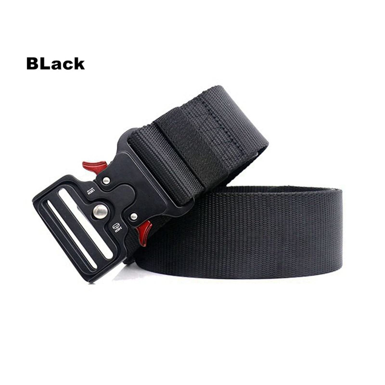 Cinturón trenzado elástico, Cinturón táctico militar de nailon (125-145 cm, multicolor)
