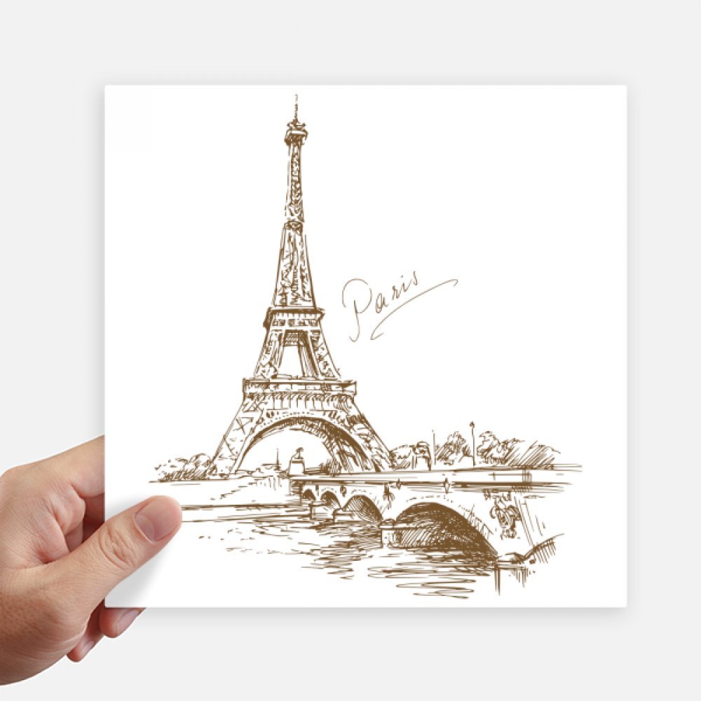 Autocollants La Tour Eiffel Paris de 20cm pour mur et valise, lot de 4 pièces multicolores