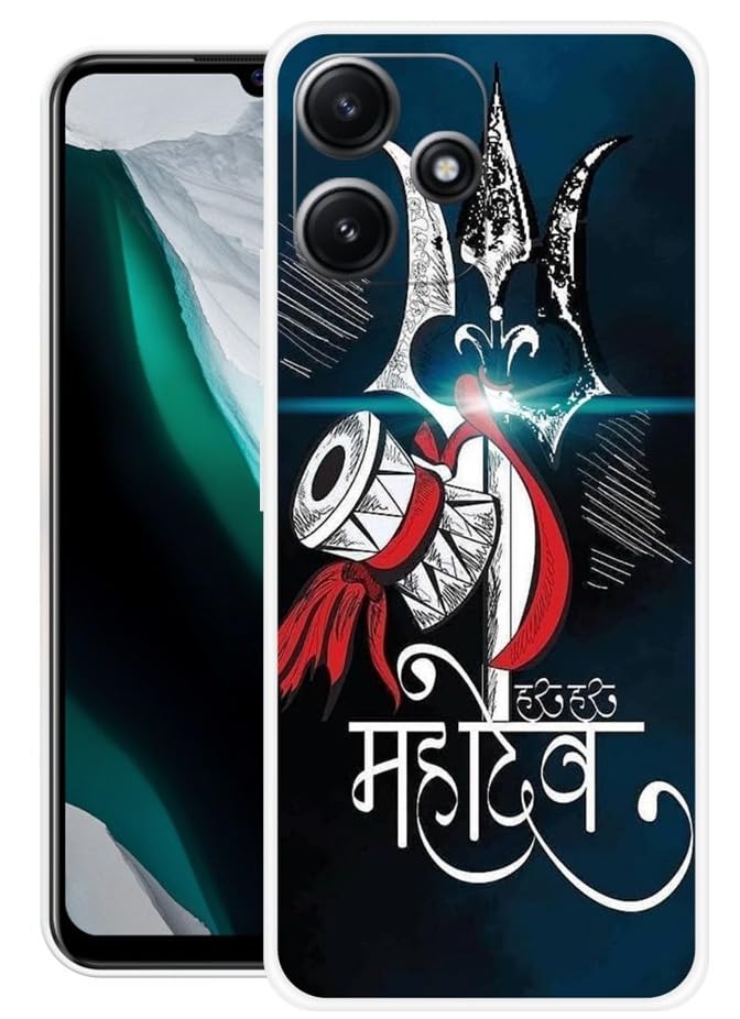 Image of Looy Mobile Cover for Xiaomi Redmi 12 5G Mobile Back Cover - Case for Xiaomi Redmi 12 5G Mobile Phone (Har Har Mahadev)