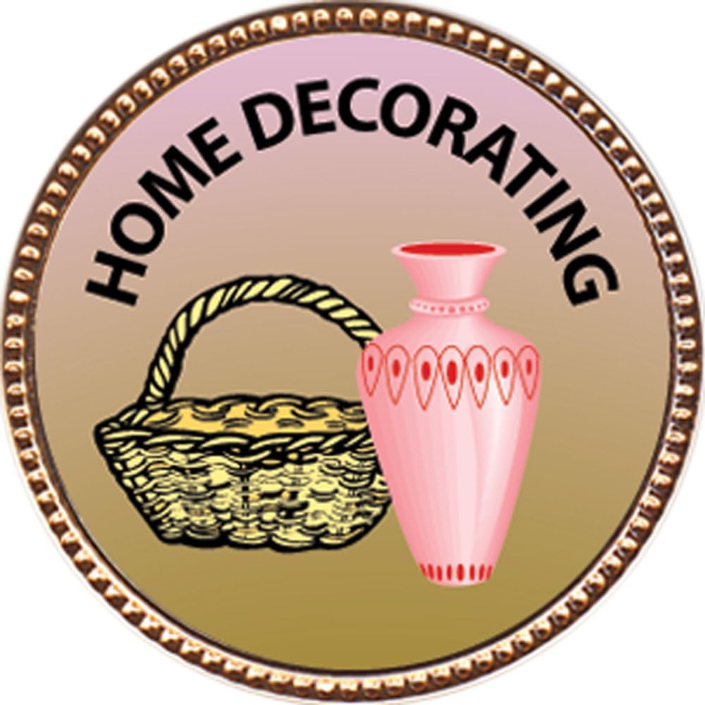 Keepsake Awards Home Decorating Award, 1 inch Dia Gold Pin