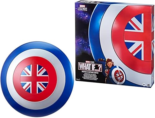 Marvel Escudo de juego de rol premium de Capitán Carter de la serie Legends, Disney + What If... Equipo de juego de rol para adultos