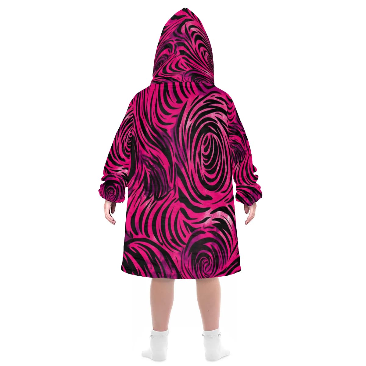 Kids Blanket Hoodie Abstract Pattern Wearable Blanket Hoodie Oversized Hooded Blanket, Sweatshirt Blanket with Pockets Soft Warm Kids Hooded Blanket for Girls, Boys