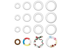 12 Pcs Foam Wreath Form 4 Sizes