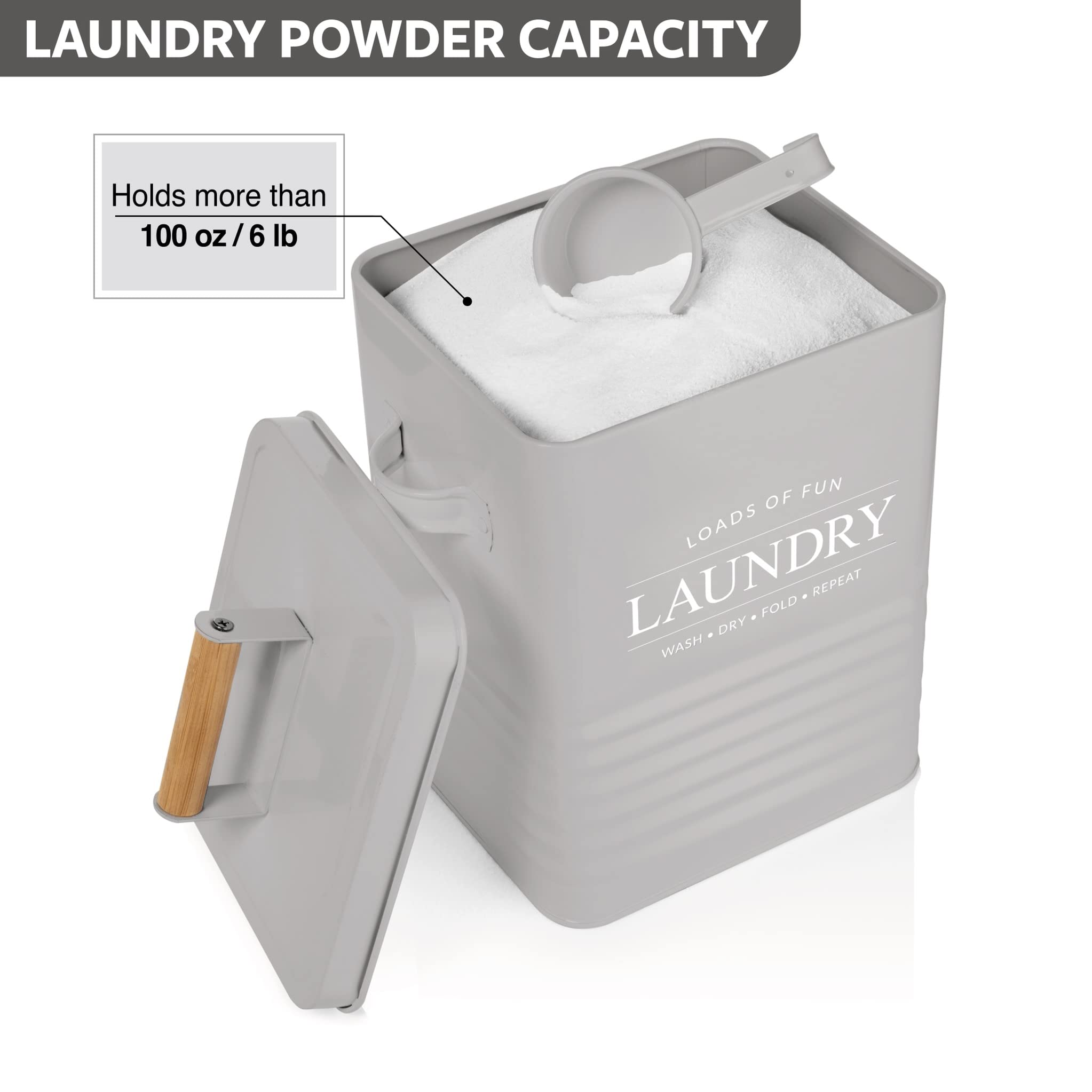 Calindiana Modern Farmhouse Metal Laundry Pods Holder