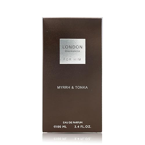 Miniatura 4 de London Fragrances - Mirra y tonka - Ámbar, colonia de vainilla para hombres - Perfume de larga duración para hombres - Eau de Parfum Woody - 3.4 oz