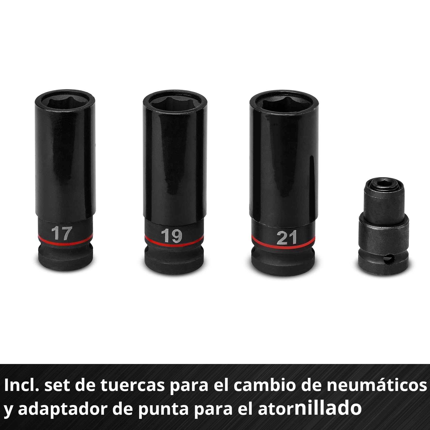 Einhell Professional Atornillador de impacto con batería IMPAXXO 18/450 Power X-Change (18 V, 450 Nm, 3 niveles de potencia, sin escobillas, recepción de 1/2", incl. set de tuercas, sin batería)