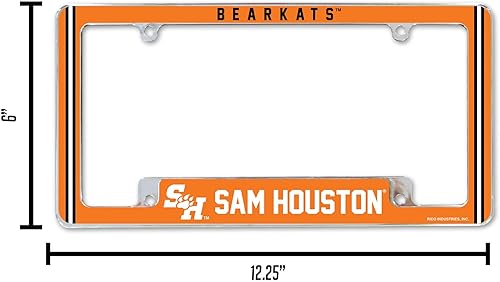 Miniatura 58 de Rico Industries NCAA Classic 12" x 6" Chrome All Over Automotive License Plate Frame for Car/Truck/SUV