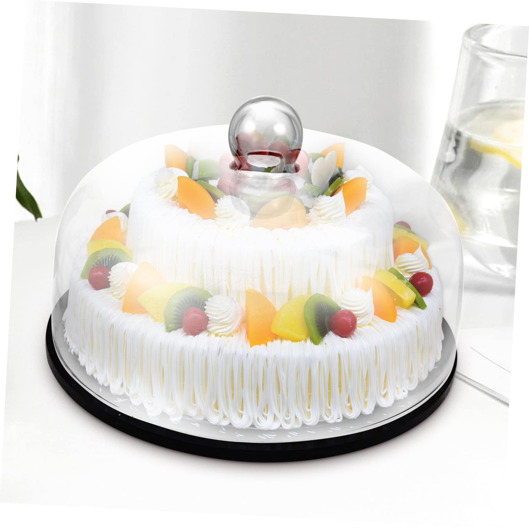Cabilock Kleiner Käseglocke aus Glas als Lebensmittelschutzabdeckung mit Bequemem Griff zur Sauberen Aufbewahrung von Kuchen und Lebensmitteln im Haushalt