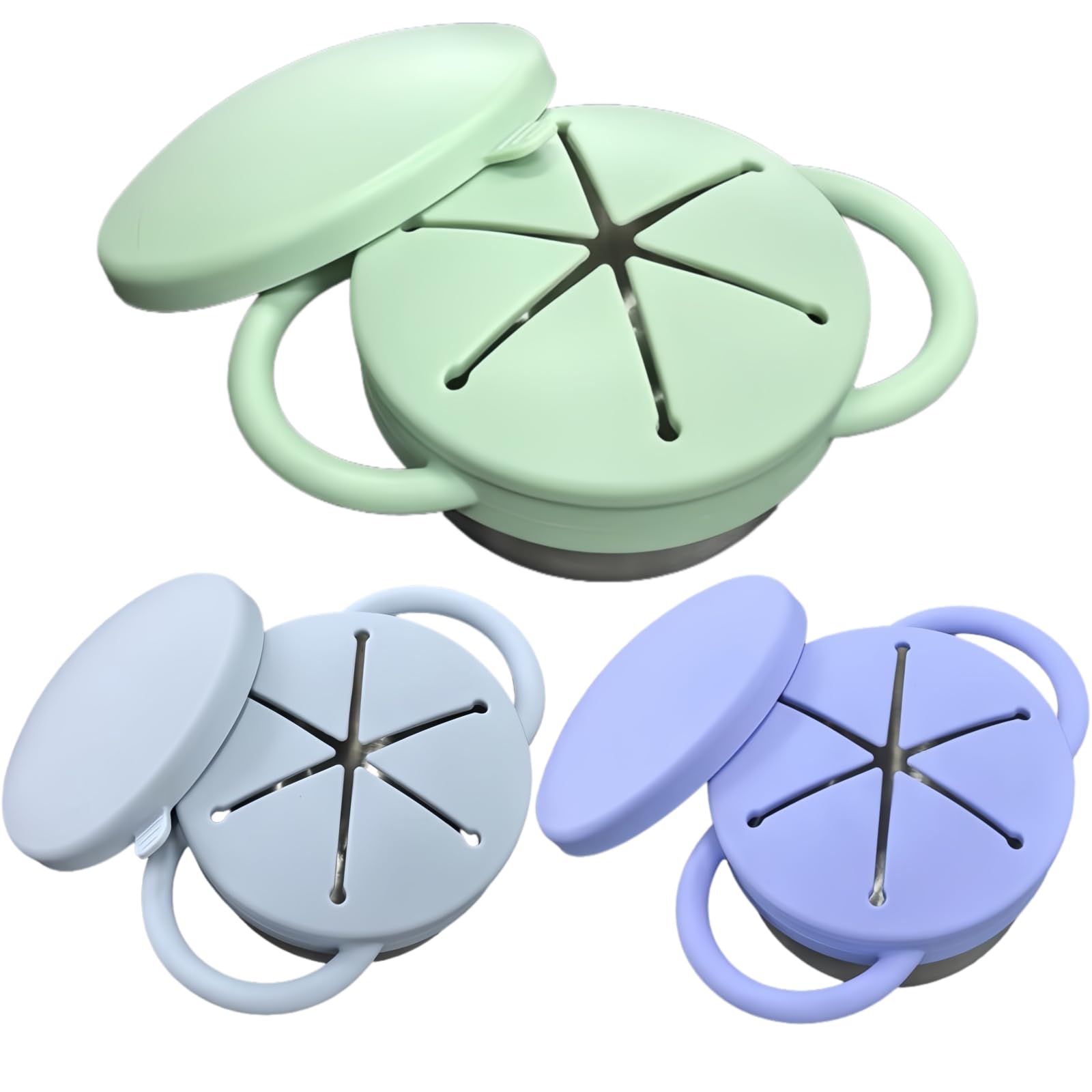 50% Off 3 Pack Spill Proof Snack Cups For Toddlers