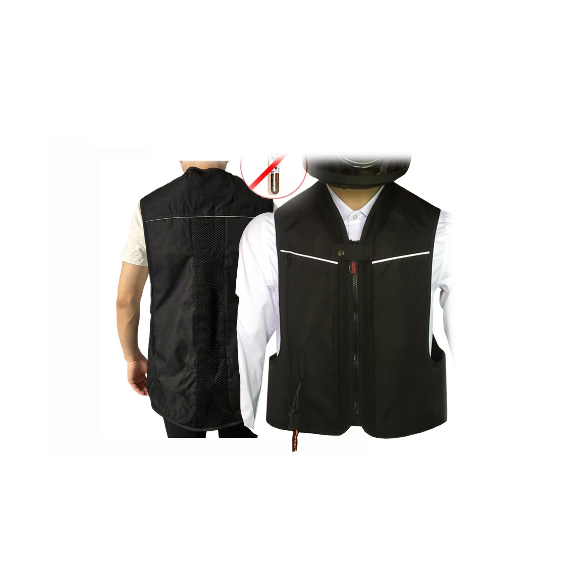 Unisex -Motorrad -Airbag -Weste Airbagmantel Mit Reflektierendem Klebeband/verstellbarer Größe for Pferd Und Pferd