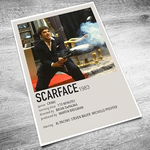 Tetoya Scarface Poster Home Decor Say Hello To My Little Friend Movie Wall Art Hanging Picture Print Bedroom Decorative Painting Posters Room Aesthetic 12X18In Unframe #TOP1