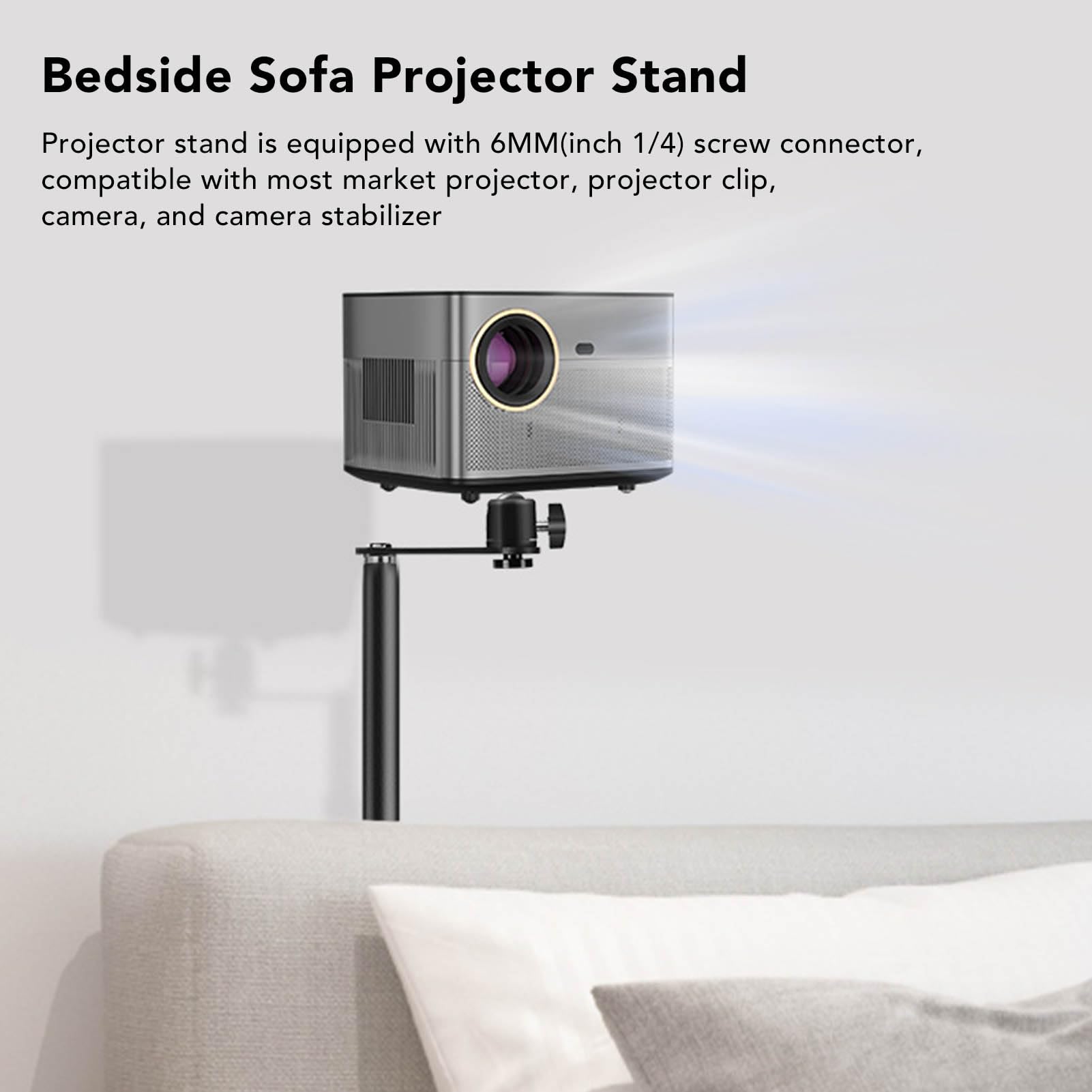 Support Réglable Multi-Angle à Structure Métallique Universelle pour Projecteur de Caméra avec Connecteur 1 à 4 Vis Châssis Haute Résistance, Pas de (Acier allié 2)