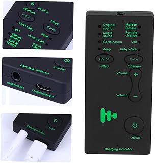 SECFOU 1 Conjunto Trocador De Voz Placa De Som Para PC Telefone Trocador De Voz Trocador De Voz Para Som De Âncora Para Host Do Jogo Placa De Áudio Computador Come Frango Som Preto