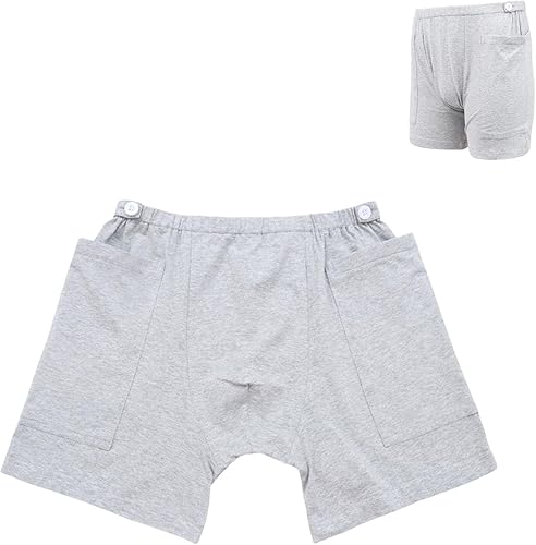 Pantalones para el cuidado de la incontinencia, nuevo tipo de pantalones de bolsa de orina, ropa interior con catéter para ancianos con bolsillos