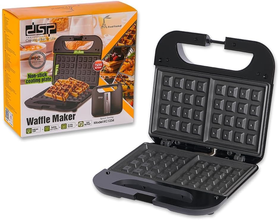 ANTILIA DSP Waffles maker 750W KC1234 Black*Silver-image-14