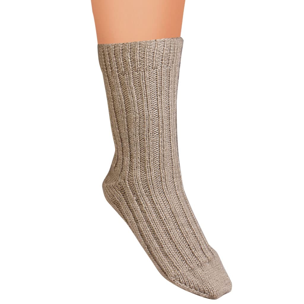 kcsocks Men's Socks Handmade Hand Knitted Woollen Socks |Comfortable&Cozy Winter Wear Socks |Wool Socks |Pure Wool Sock -Grey Brown-picture-24
