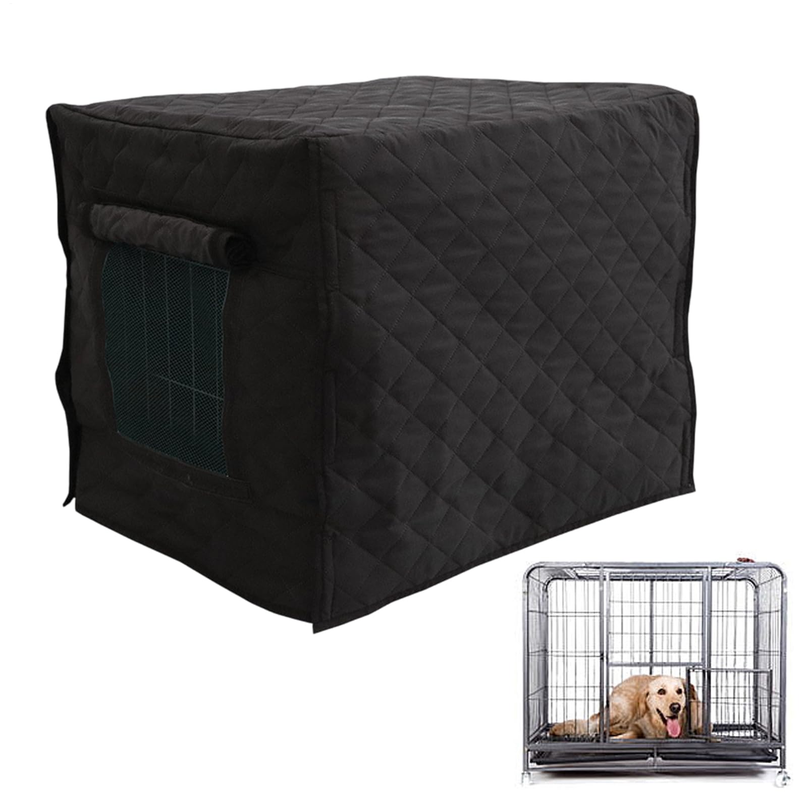 Housse De Niche – 124 X 79 X 84 Cm, Isolée, Robuste, Coupe-vent, Protection Antigel | Couverture De Chenil Isolée | Cage D'hiver Pour Chien Et Chien, Couverture Coupe-vent Avec Ventilation Pour Ombrag