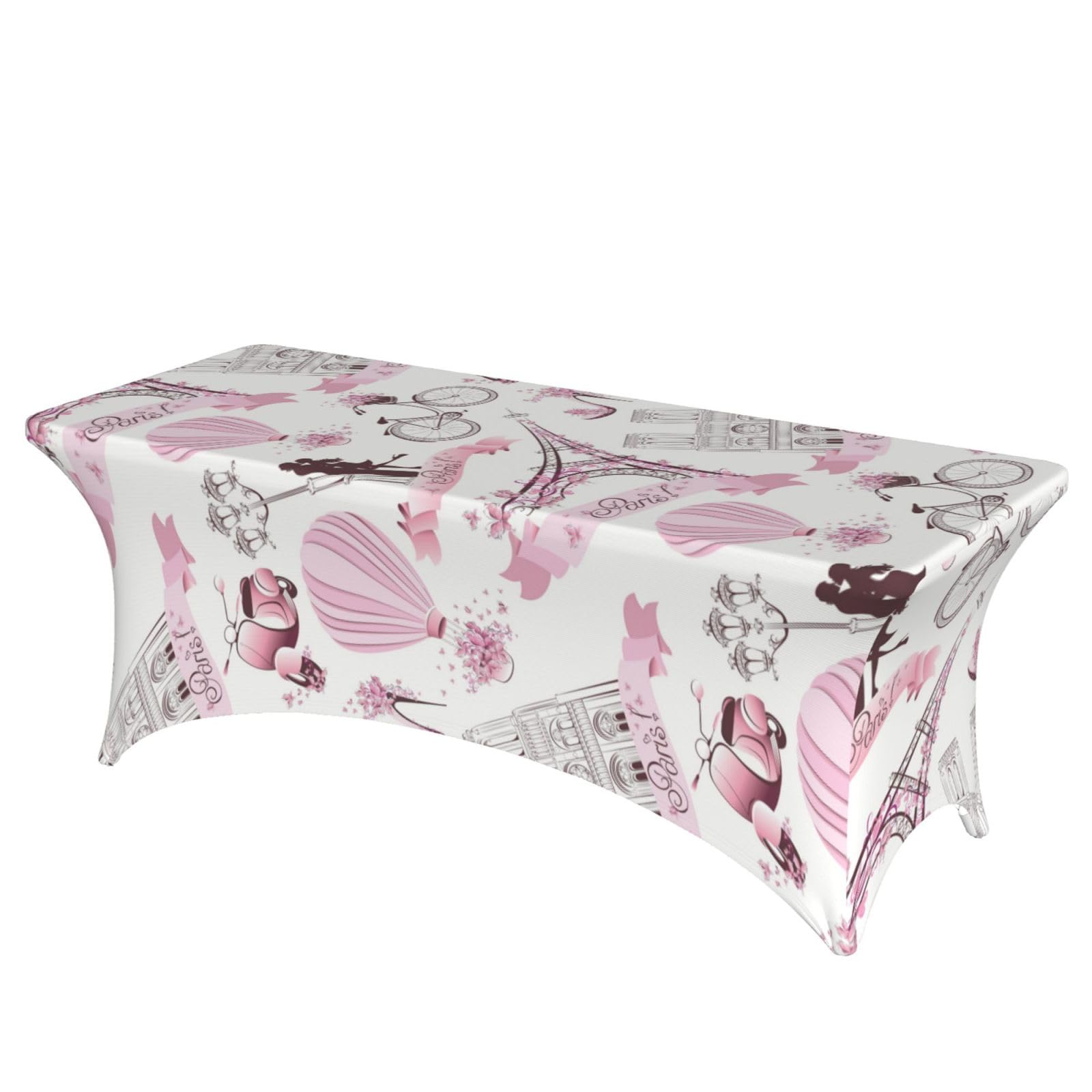 ERCgad Romantic Paris Butterfly Print Rectangular Tablecloth Dining Banquet Party Events Home Celebration Table Cover