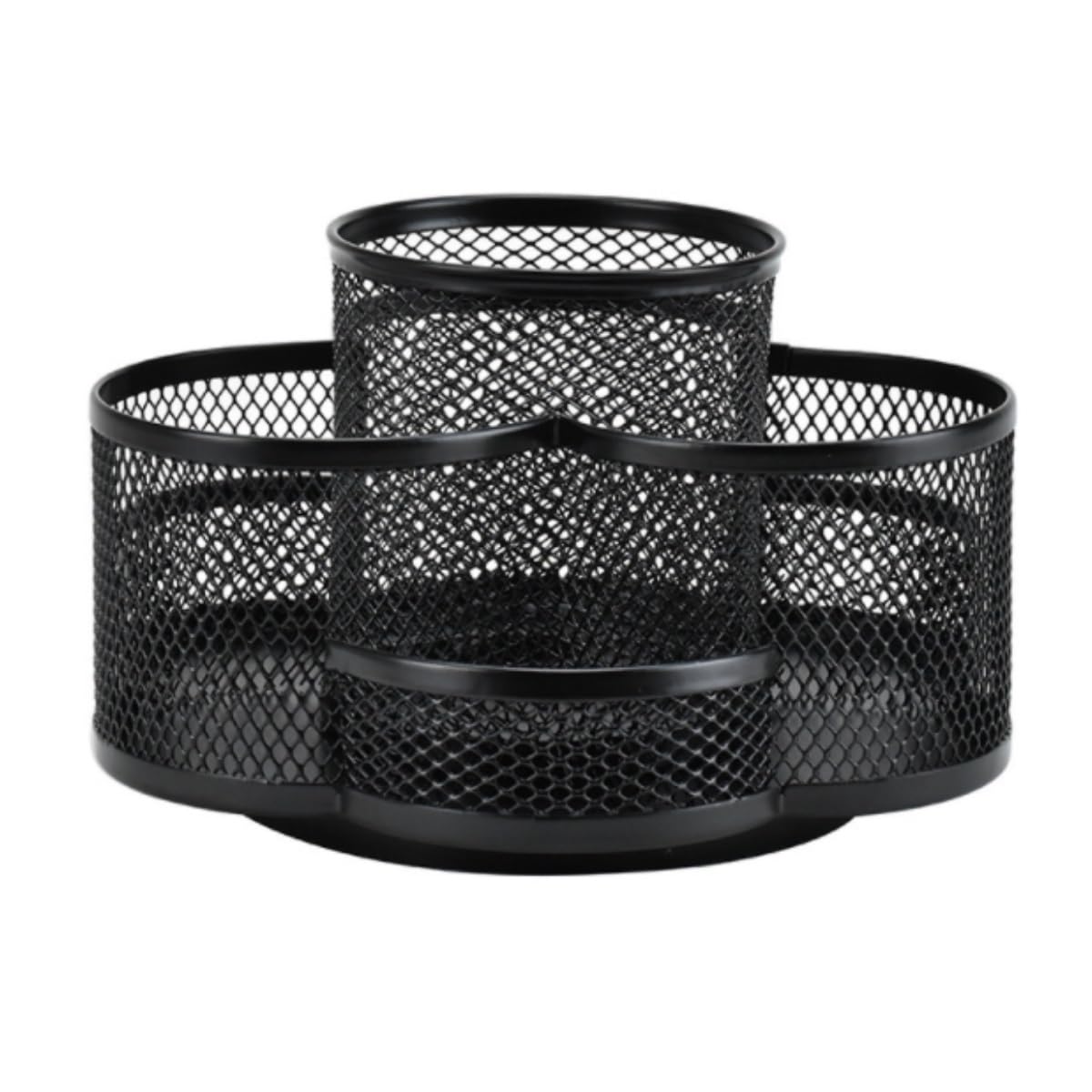 Portapenne da Scrivania, Portatutto Portapenne Organizzatore In Rete Metallica For Matita Rotante A 360 Gradi Con 7 Scomparti Desk Organizer