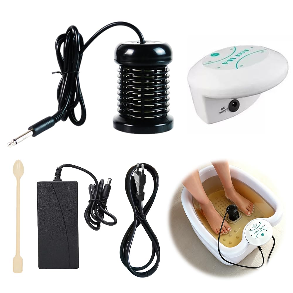 Bain de Pieds Ionique Détox, Ionic Foot Cleanse Ion Detox Machine, Bain de Pieds électrolytique détoxifiant, kit de bassin Ionique Foot Spa Detox, système de bain de pied ionique (bac non inclus)