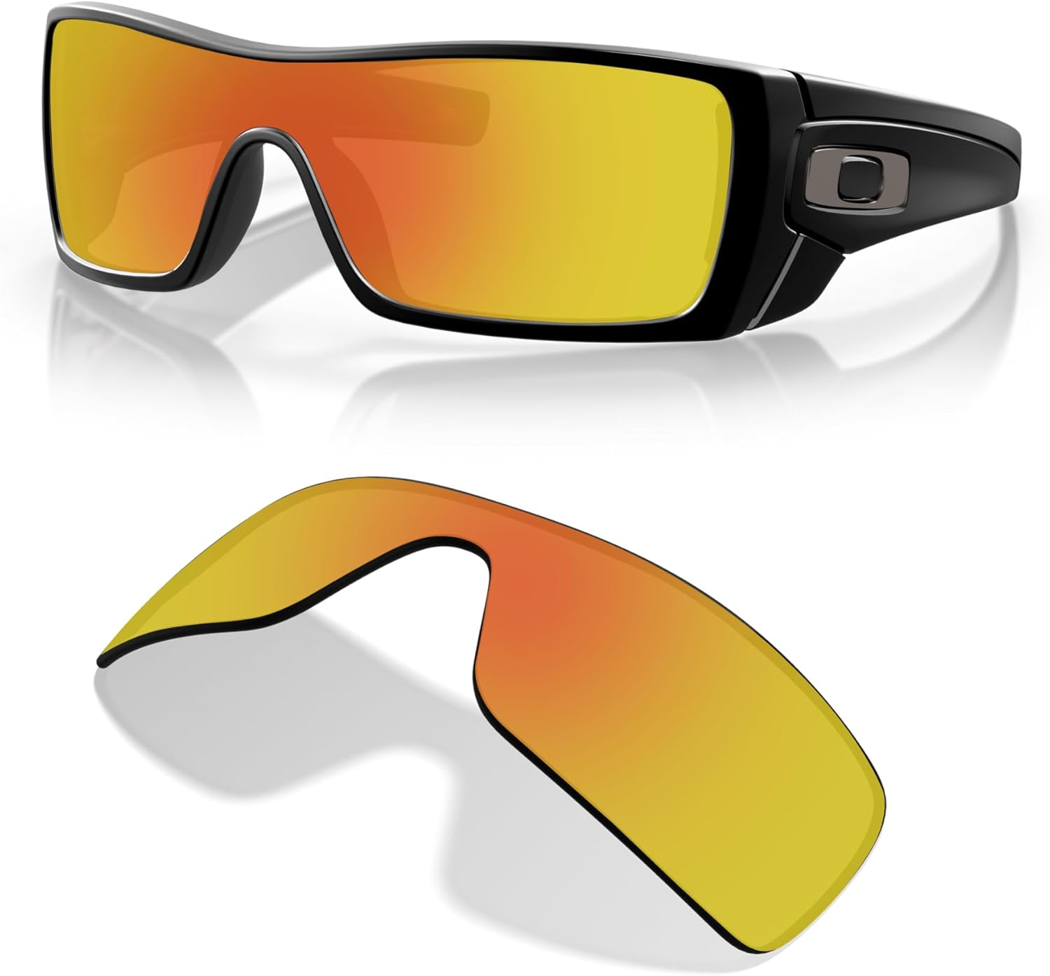 OAKLEY Original Batwolf Replacement Lenses For Men For Women+ Bundle Microfiber Pouch -FRAMES NOT INCLUDED