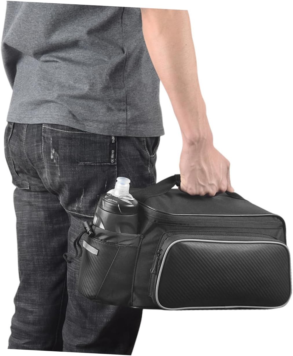 VICASKY Bag for Bike Durable Cycling Storage Pack with Reflective Stripes for Outdoor Activities Fit for Mountain Bikes Black