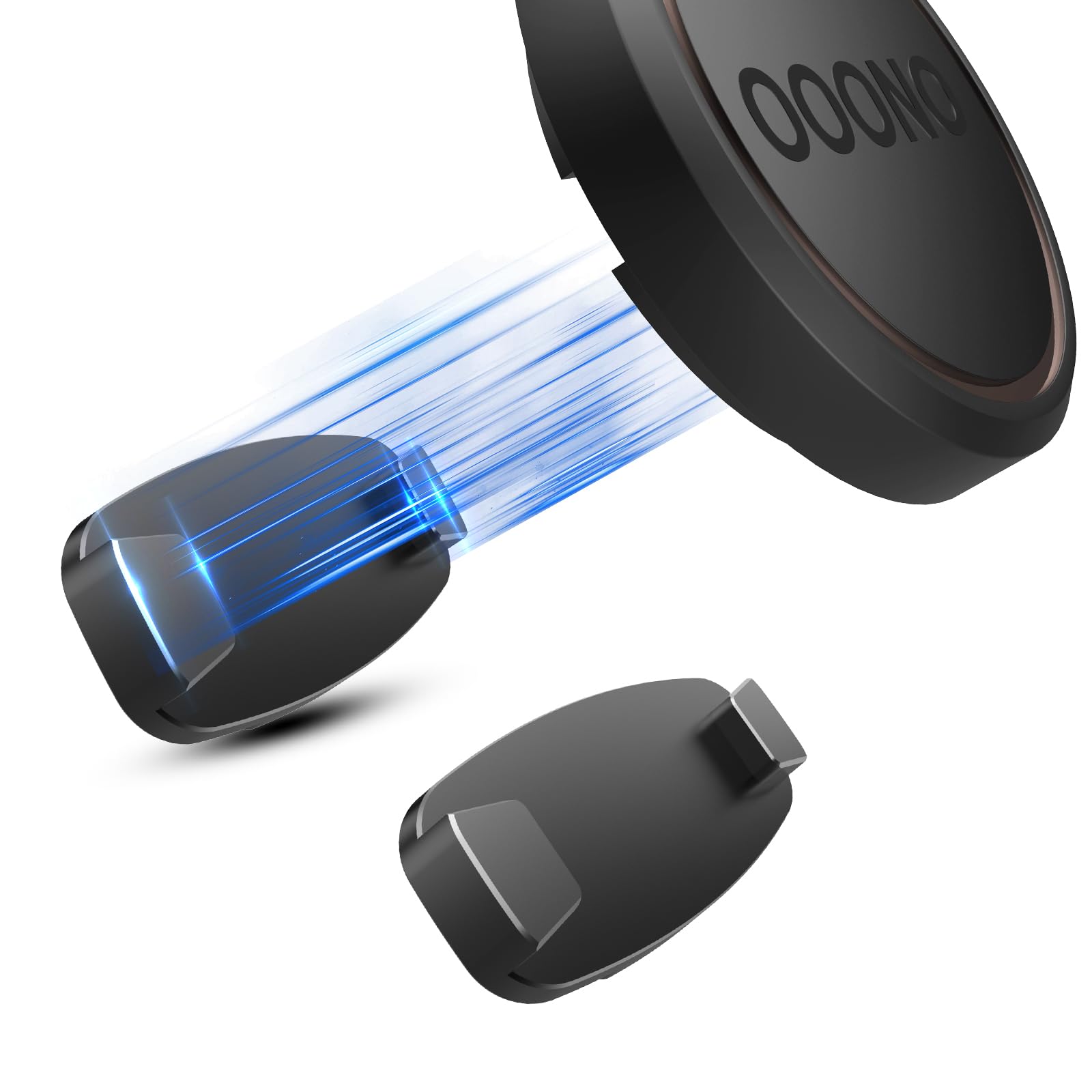 MERUYOO Magnet Handyhalterung für OOONO NO2 Blitzerwarner, Starke Metall-Halterung mit Magnetbasis, Universelle Kompatibilität mit CO-Driver NO2 Modell (2)