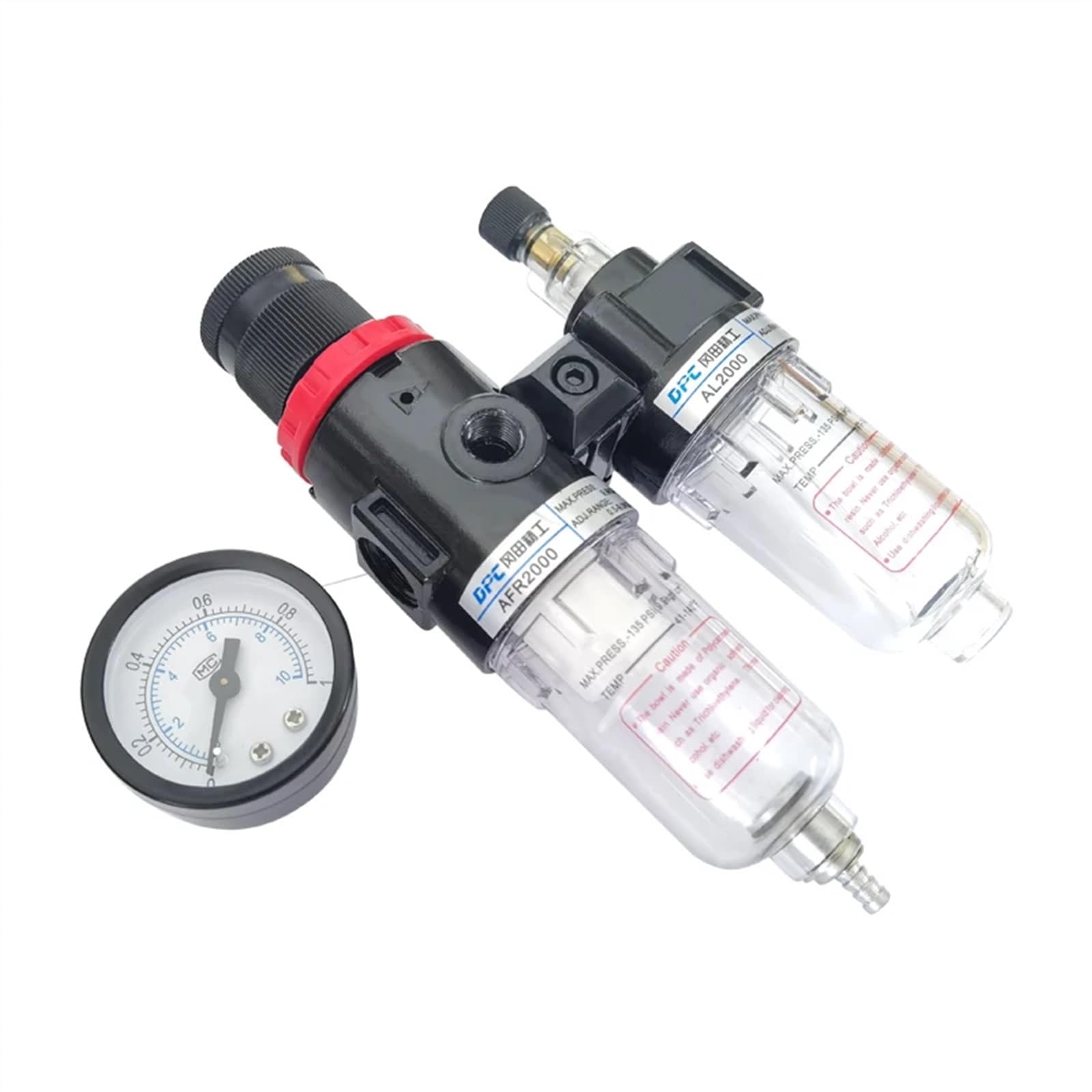 Unità di preparazione AFC2000 Porta Trattamento aria Compressore Filtro Regolatore di pressione Lubrificatore combinato Separatore d'olio(AFC2000 PC8-02)
