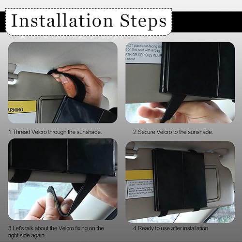 Miniatura 4 de Espejo de visera de automóvil, espejo de tocador para automóvil, espejo de tocador plegable universal de viaje, accesorios de espejo retrovisor,