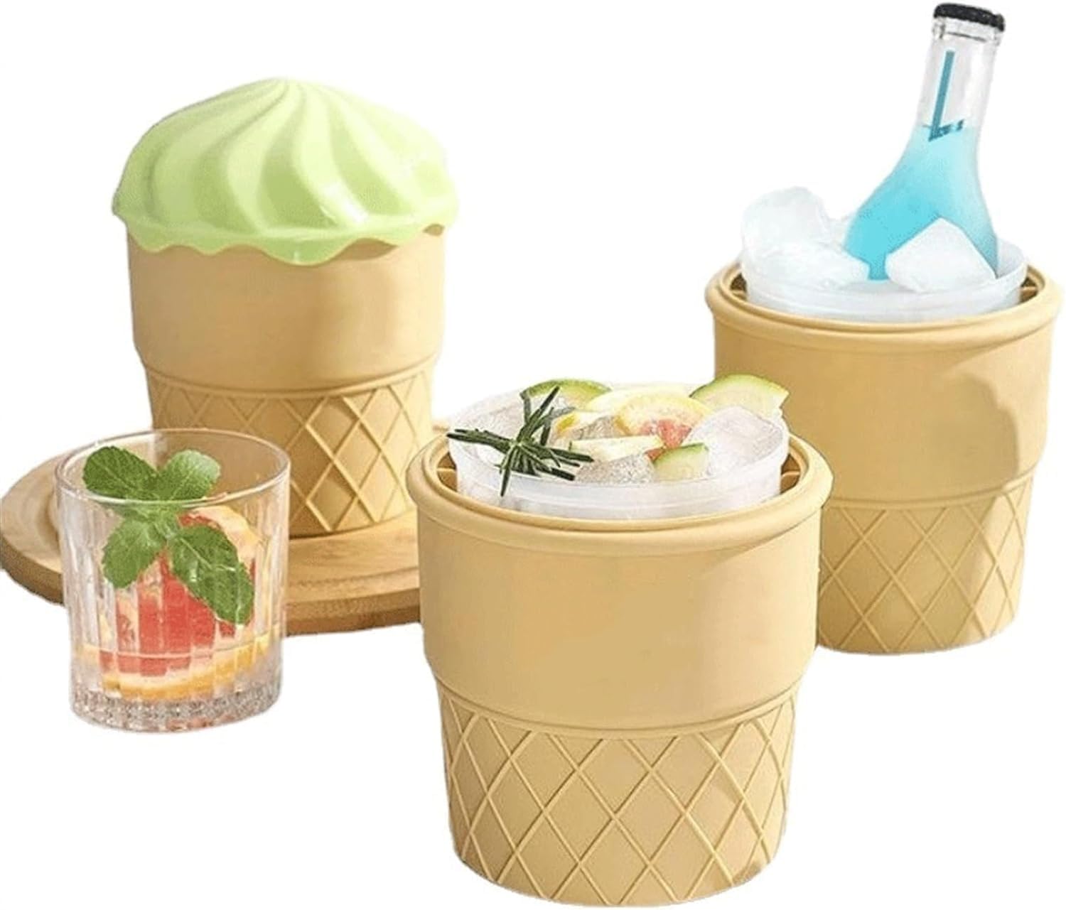 Cubitera Botella Vino Cubos de Hielo Champán Vino Cerveza Cubo Enfriador de Helado de Silicona para Cubitos de Hielo Cubo de champán Cubo de Cerveza Champán