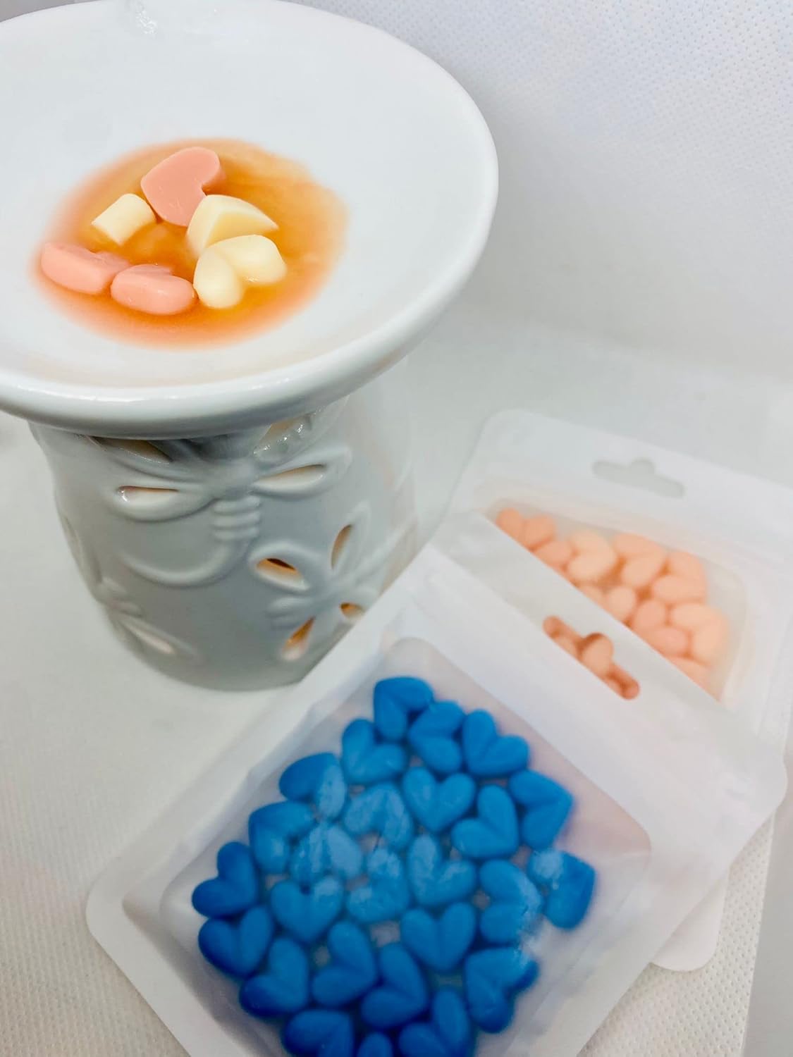 30 x Heart Wax Melts Mini Soy Wax Melts High Scented Melts 100 Soy Natural Wax Melts (Candy