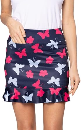 GOLFTINI Womens Golf Skort 17.5 Fashionable Performance Skirt with Built-in Shorts