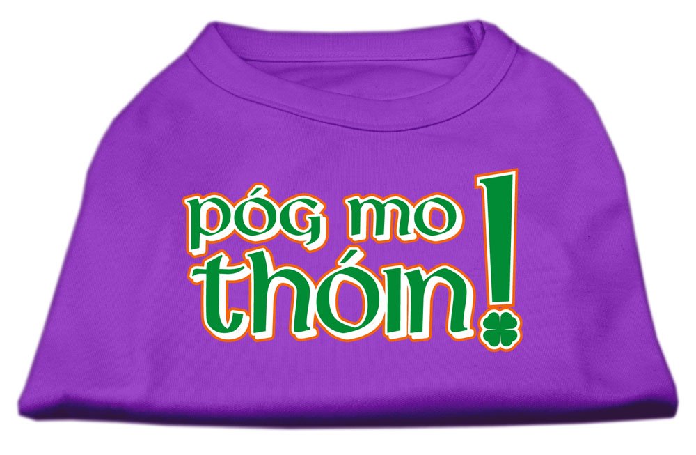 Mirage Pet Products 10-Inch Pog Mo Thoin Screen Print Shirt for Pets, Small, Purple