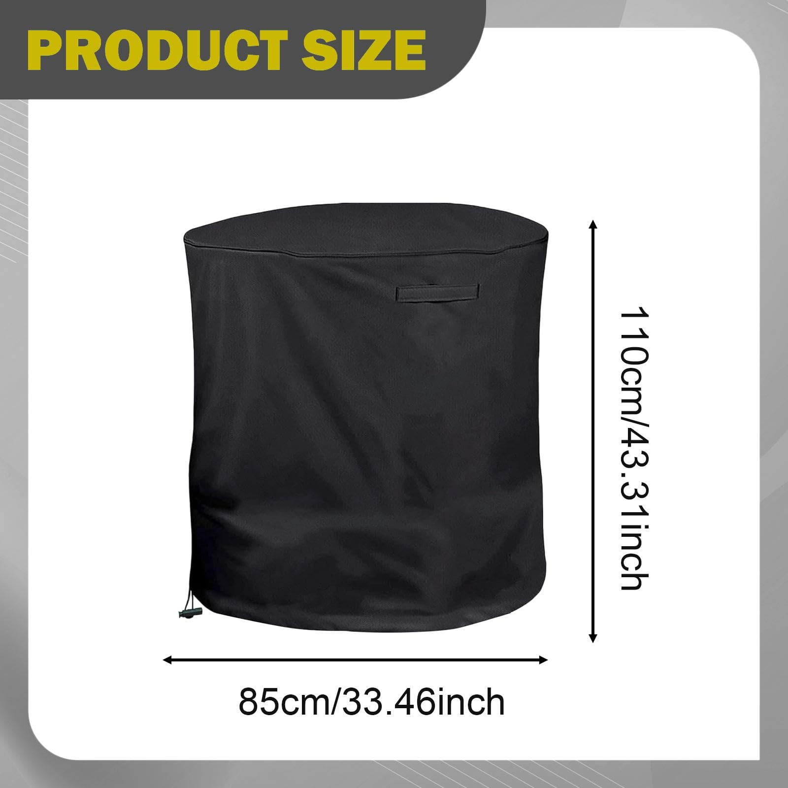 perfk Housse de Protection Robuste pour broyeur de Branches, Pliable, Facile à Installer, résistante à la poussière et à l'eau. Accessoires pour broyeur