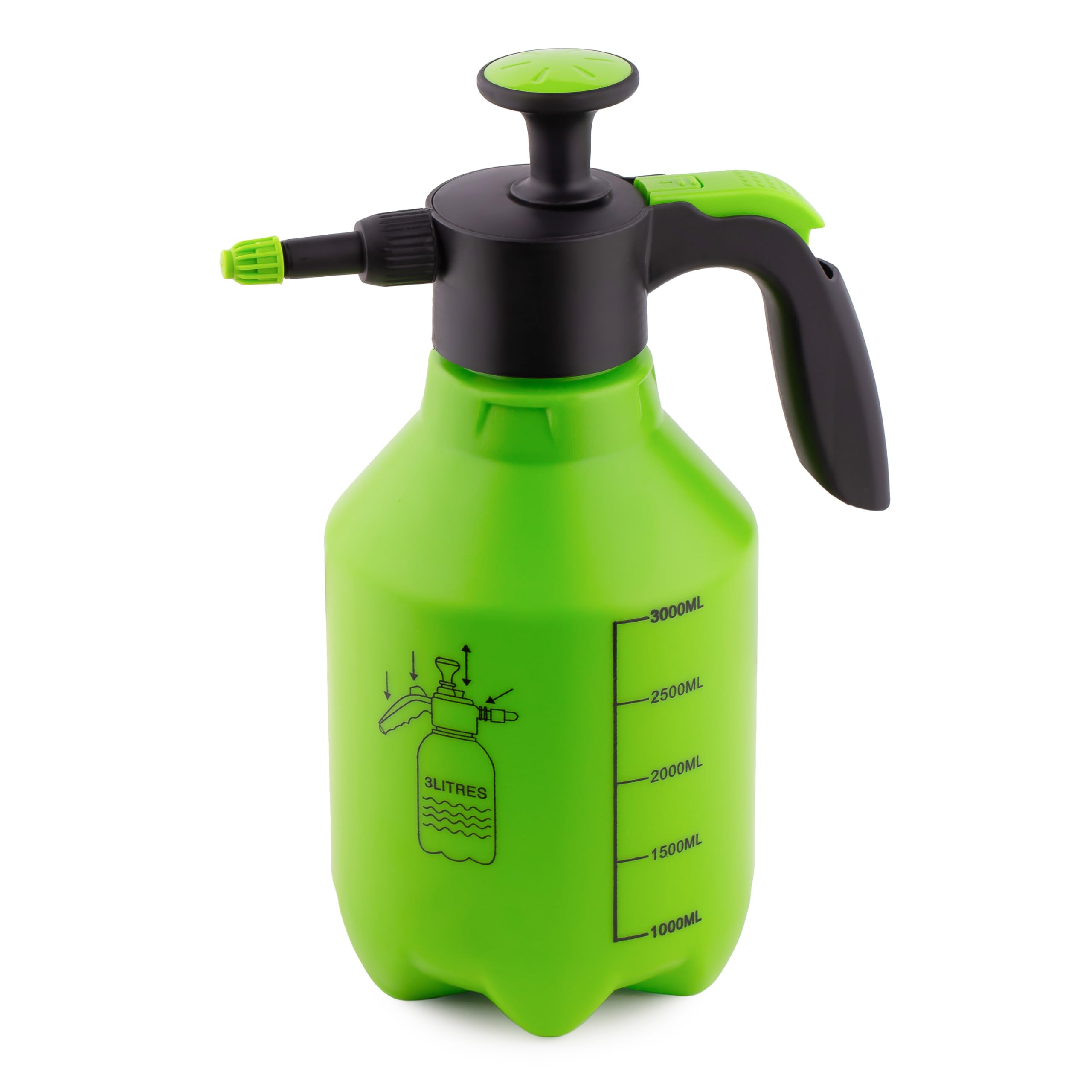 MIVOS Pulvérisateur à Pression 3 litres - de Jardin Haut de Gamme, Pulvérisateur à Pompe pour Balcon, terrasse et Jardin - pour Plantes, l'entretien des Plantes, à Main